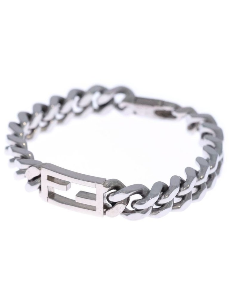 Fendi Baguette Fflogo Bracelet Silver 560$